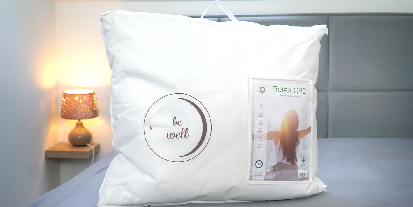 Poduszka cbd relax z olejkiem konopnym 70x80 cm 